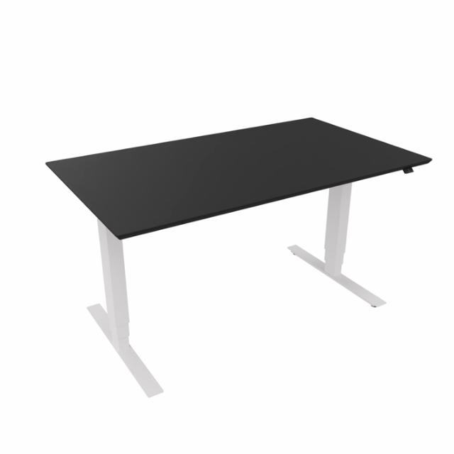 Hæve sænkebord 140x80 PRO sort/hvid