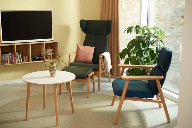 Hvilestol og funktionsstol fra Farstrup til hospice, plejehjem og sygehuse