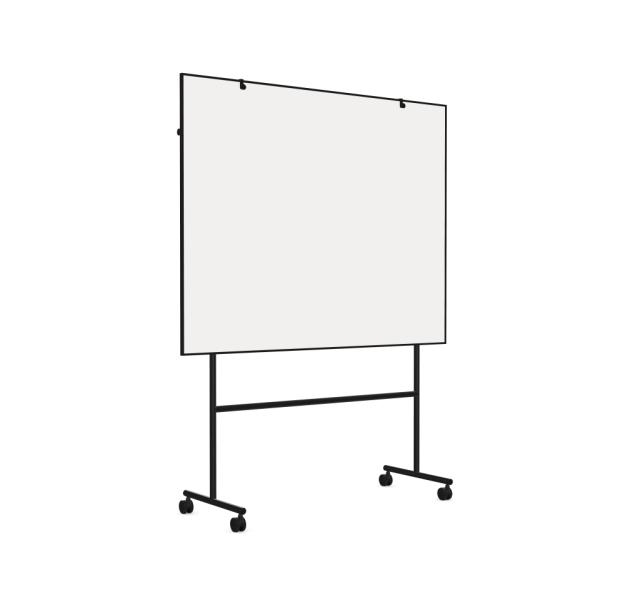 One mobil whiteboard 150,7x196, sort