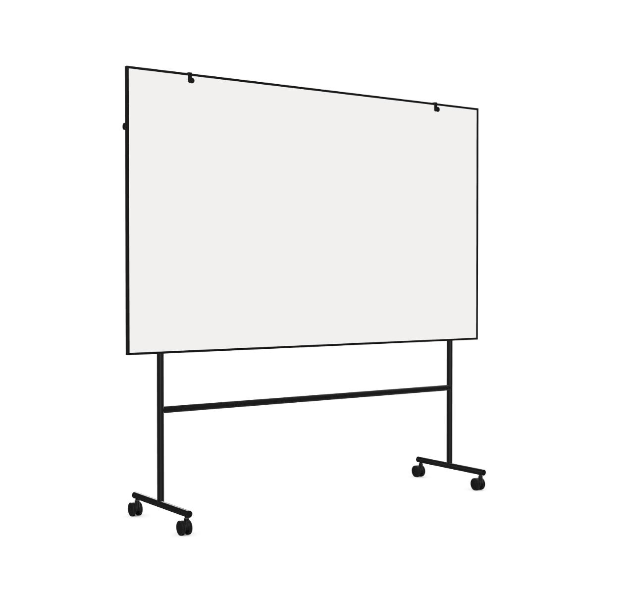 One mobil whiteboard 200,7x196, sort
