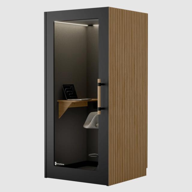 PhoneAlone telefonboks m/ trælameller