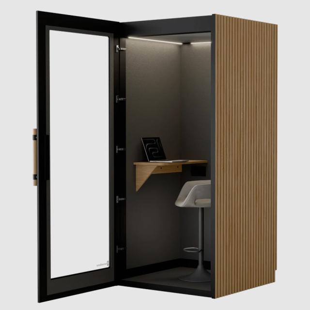 PhoneAlone telefonboks m/ trælameller