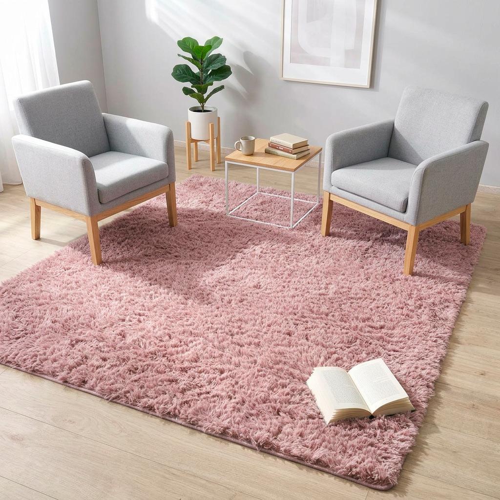 Ege tæppe 200x200 soft pink