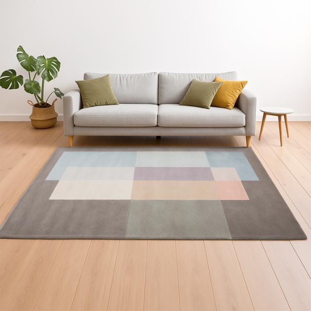 Squares Tones WHITE tæppe 