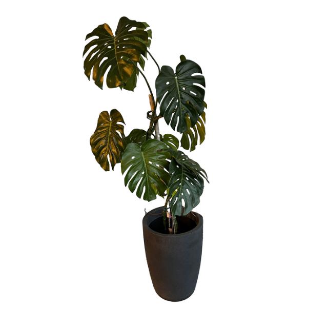Kunstig Monstera plante inkl. krukke
