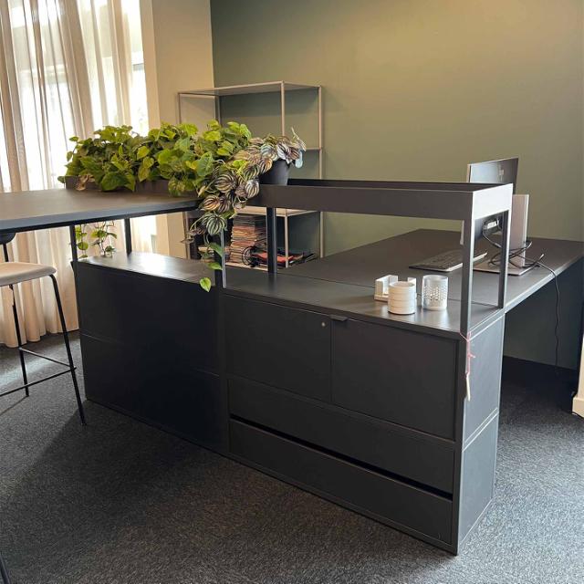 HAY New Ordre højbord, skrivebord og reol