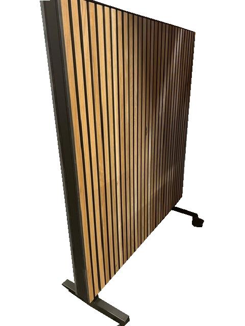 Akustikskærmvæg eg/sort