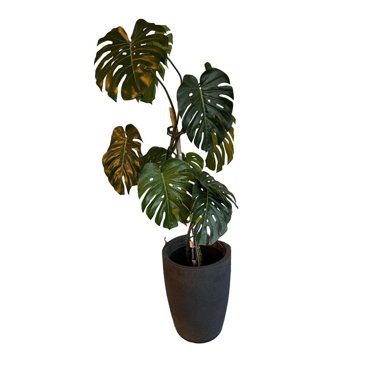 Kunstig Monstera plante inkl. krukke